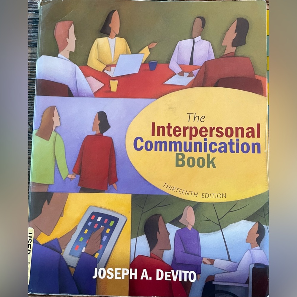 Book, Interpersonal Communication, college, Devito, 13th edition